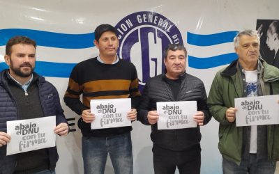 Las centrales obreras lanzaron la campaña «Abajo el DNU con tu firma»