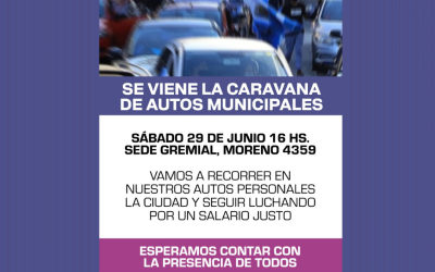 Se realizará una «caravana de autos municipales» en reclamo al Intendente Guillermo Montenegro