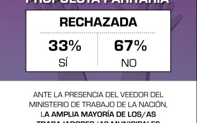 Afiliados del STM rechazaron por amplia mayoría la propuesta salarial del Gobierno Municipal