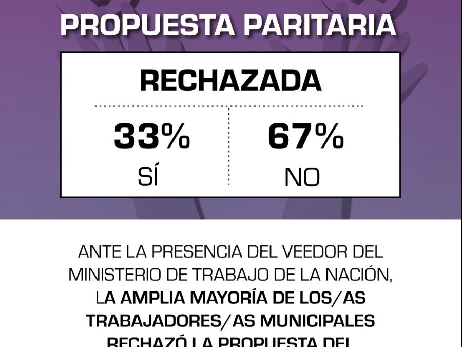 Afiliados del STM rechazaron por amplia mayoría la propuesta salarial del Gobierno Municipal