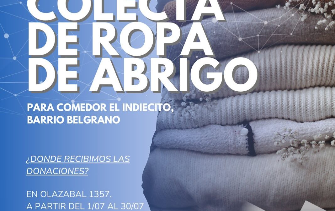 SATSAID lanzó una colecta de ropa de abrigo para el comedor «El Indiecito» en Mar del Plata
