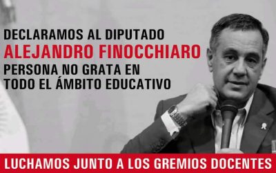 FATIDA adhirió a la declaración de Alejandro Finocchiaro como «persona no grata de la educación»