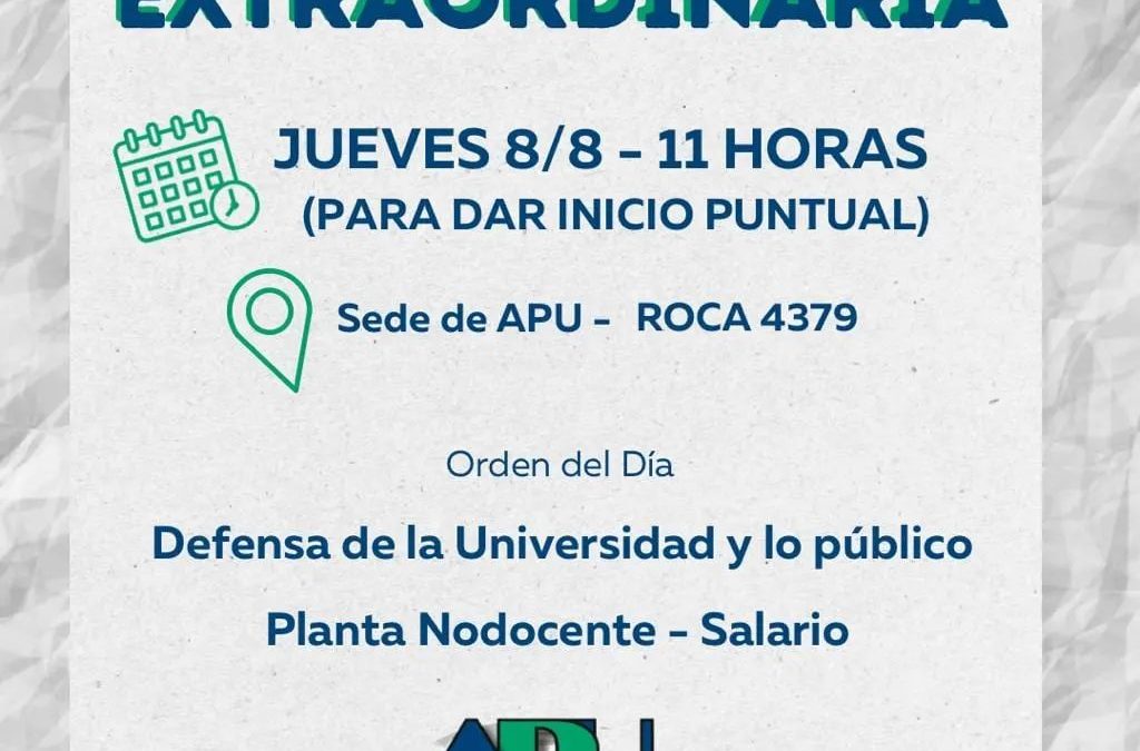 La Asociación del Personal de la UNMdP convocó a una Asamblea Extraordinaria «en defensa de la Universidad»