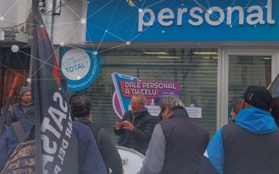 SATSAID Mar del Plata se manifestó en la empresa Personal Telecom en reclamo por aumento salarial