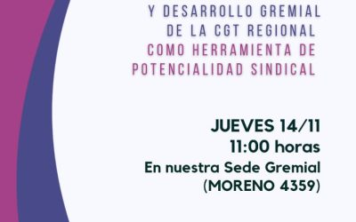 Con la participación de Miguel Guglielmotti, la CGT brindará una capacitación para el Sindicato de Trabajadores Municipales