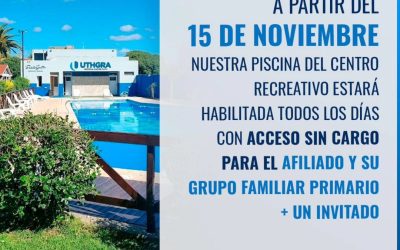 UTHGRA anunció la apertura de su Centro Recreativo en Mar del Plata a partir del 15 de Noviembre