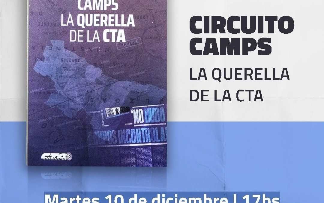 Con la presencia de su autora, Rosario Hasperué, ATE presentará el libro «Circuito Camps, la querella de la CTA» en Mar del Plata