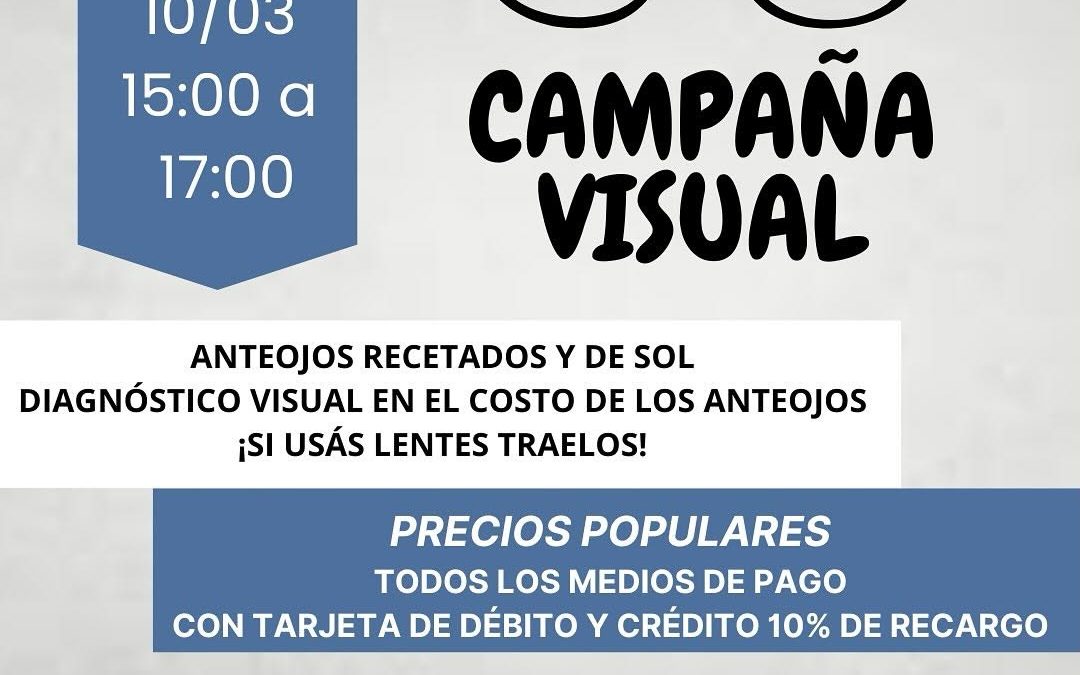 La CTA de los Trabajadores realizará una «Campaña Visual» abierta a toda la comunidad que ofrecerá anteojos recetados y de sol