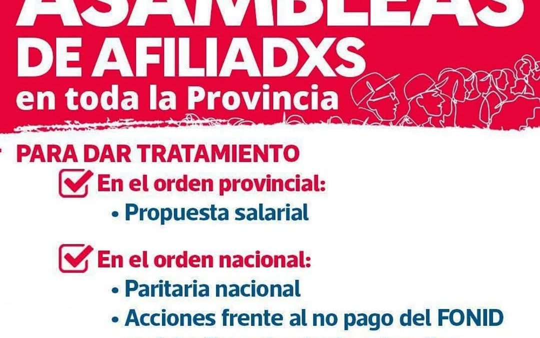 SUTEBA realizará una Asamblea Extraordinaria de Afiliados y Afiliadas en simultáneo en toda la Provincia de Buenos Aires