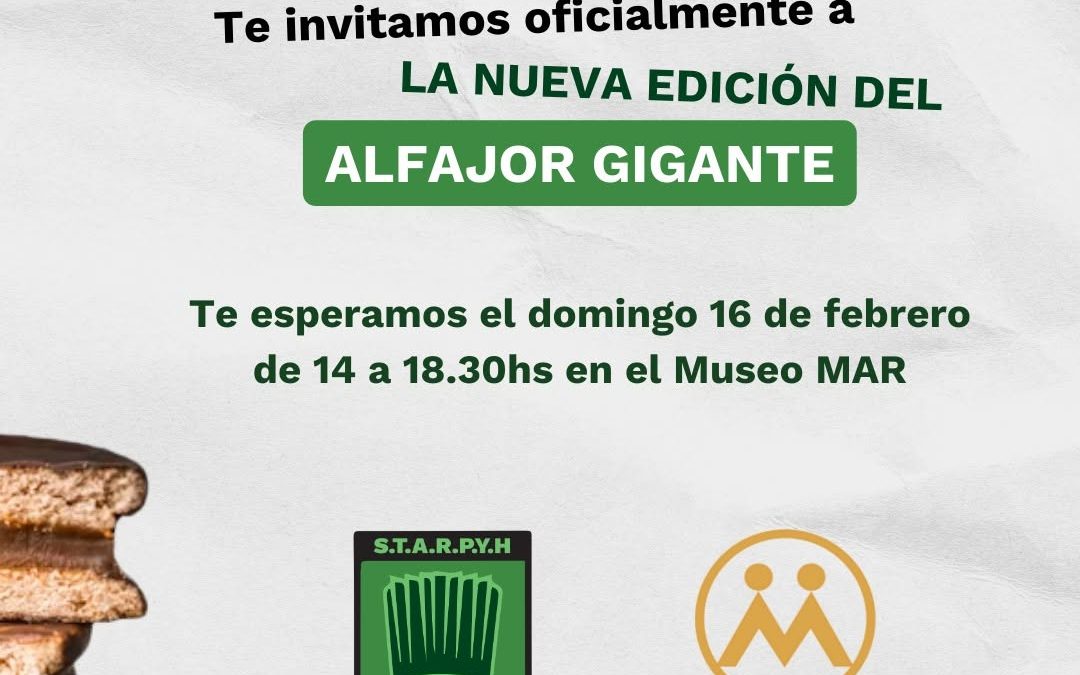STARPyH y su Escuela de Pastelería realizarán «el alfajor más grande del mundo» este Domingo en el Museo MAR con entrada libre