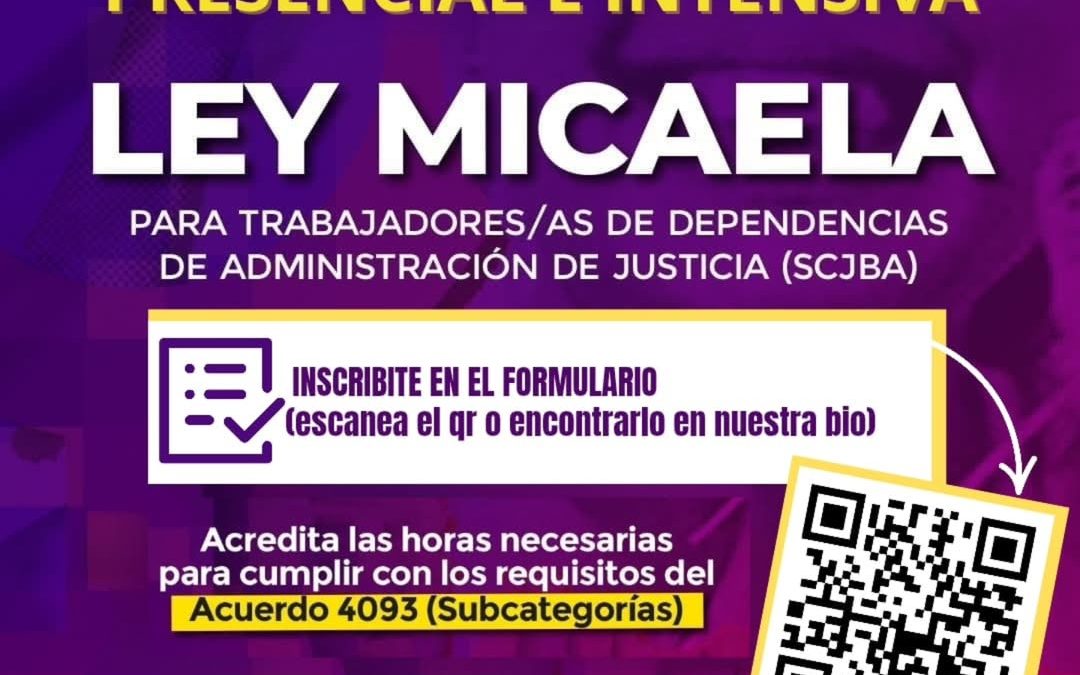 La AJB Mar del Plata realizará una capacitación presencial e intensiva de Ley Micaela para trabajadores de la Suprema Corte