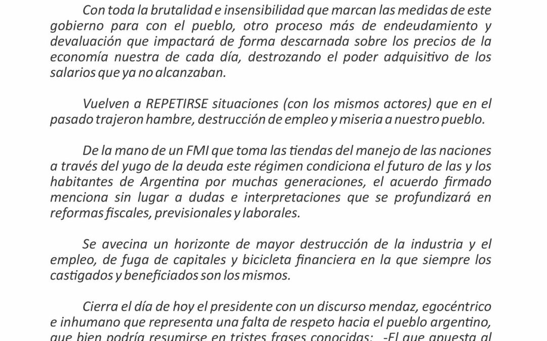 «Se avecina un horizonte de mayor destrucción de la industria y el empleo», advirtieron desde el Sindicato de Trabajadores Gráficos
