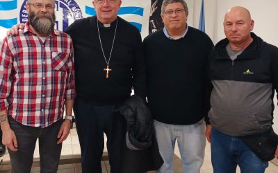 El Sindicato de Trabajadores Gráficos acompañó al Obispo Giobando durante el relanzamiento de la Cátedra Abierta de los Trabajadores