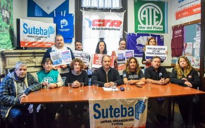 Acción conjunta de las CTA en Mar del Plata en apoyo a la Jornada Nacional de Lucha de CTERA