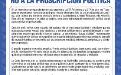 Con la firma de Hugo Yasky y «Cachorro» Godoy, las dos CTA apoyaron a Cristina: «Reafirmamos nuestro compromiso con la democracia»
