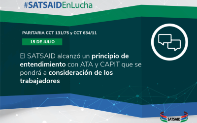 SATSAID anunció un «principio de entendimiento con ATA y CAPIT» para un aumento salarial y «se pondrá a consideración de los trabajadores»