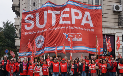 Trabajadores del PAMI nucleados en SUTEPA continúan sus medidas de fuerza con Cese de actividades parciales y movilización en CABA