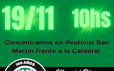 ATE Mar del Plata se suma al Paro Nacional de este Miércoles 19 y concentrarán frente a la Catedral