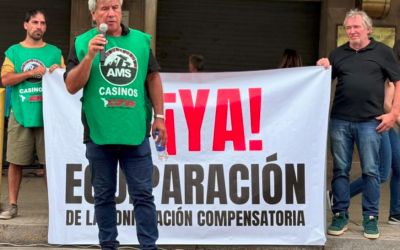 Con gran convocatoria de trabajadores, AMS Casinos continuó sus acciones de protesta «pacíficas pero contundentes» en el Casino Central