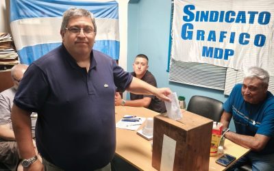 Pablo Merlo fue reelecto Secretario General del Sindicato de Trabajadores Gráficos de Mar del Plata