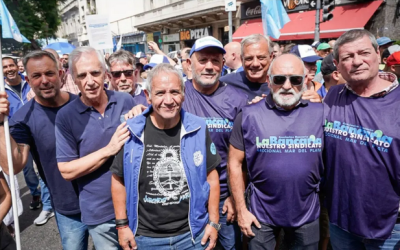 La Bancaria Mar del Plata participó de la movilización contra la Reforma Laboral junto a su Secretario General Nacional, Sergio Palazzo