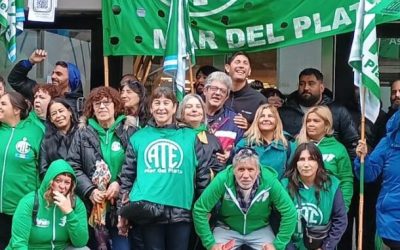 Reclamo de ATE y CTA Autónoma frente al Banco Nación: «Si no sos Menem o Carrancio, no podés acceder a créditos»