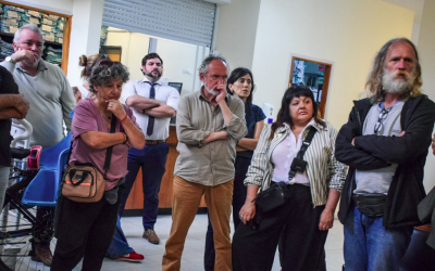 Trabajadores judiciales en Mar del Plata realizaron una asamblea en el Juzgado de Familia en el marco del paro provincial de la AJB