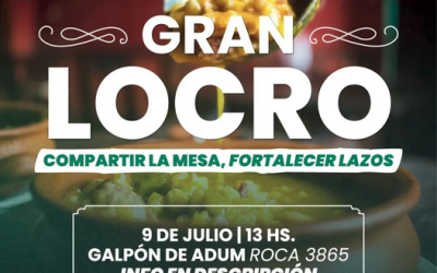 ADUM realizará un Locro este 9 de Julio: «En tiempos difíciles, compartir la mesa, dialogar y organizarnos adquiere un valor especial»
