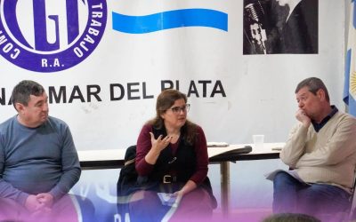La CGT Mar del Plata-Batán realizó la charla «Desafíos del mundo del trabajo» con la presencia de la funcionaria provincial Claudia Lázzaro