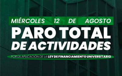 ADUM adhiere al Paro convocado por CONADU este Miércoles 12: «Exigimos el pleno cumplimiento de la Ley de Financiamiento Universitario»
