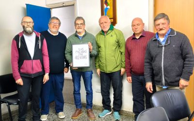 El Sindicato de Trabajadores Gráficos sumó su apoyo al proyecto educativo «Ese trapo» y recibió a Fernando Cuesta y Raúl Gelado
