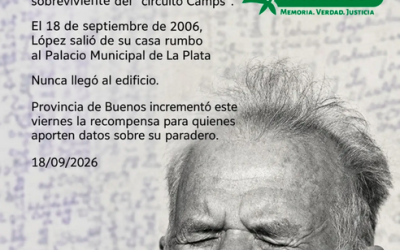 ATE Mar del Plata homenajeó a Jorge Julio López y celebró que la Provincia haya duplicado la recompensa por información de su paradero